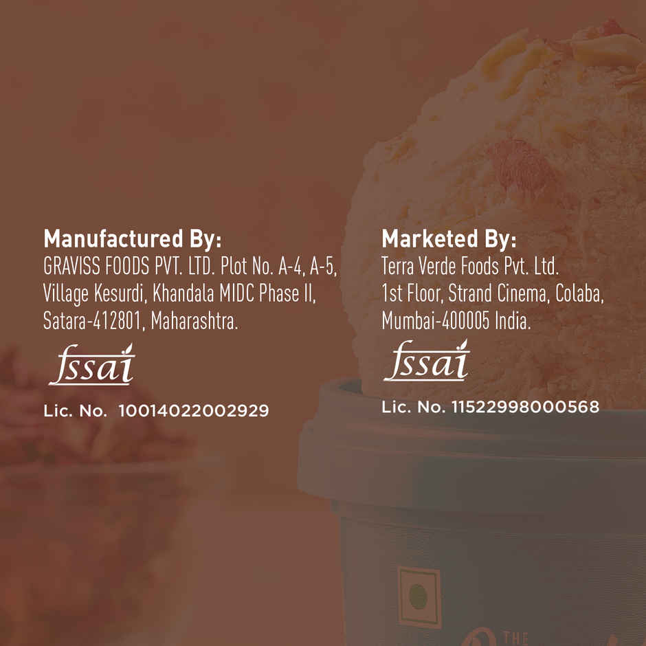 The Brooklyn Creamery Kulfi Ice Cream Cup |Low Calorie Zero Added Sugar