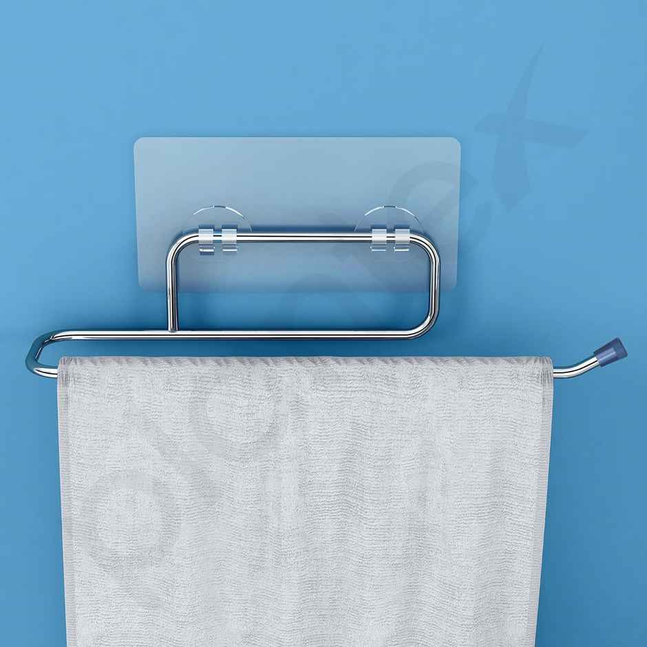 Plantex Self Adhesive Stainless Steel Towel Ring Hanger for Bathroom Accessories - Chrome Finish