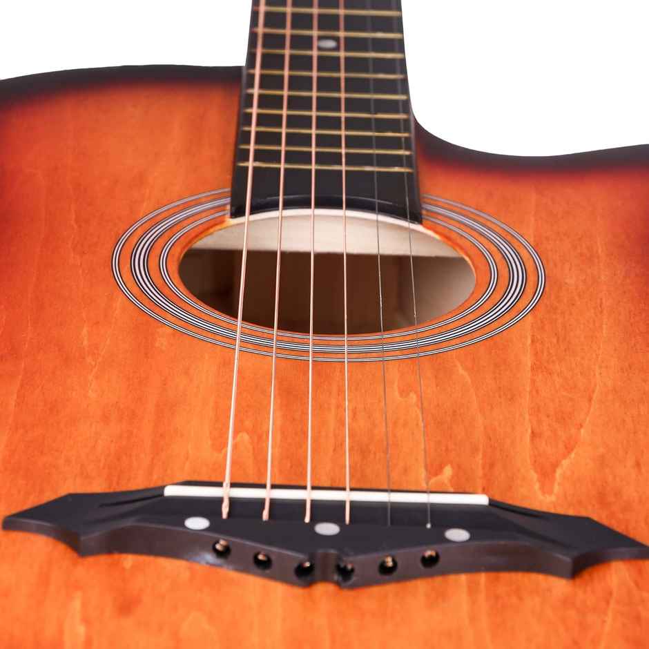 Intern Int-38C-Lgp-3Ts 38 Inch Right Hand Linden Wood Acoustic Guitar Kit | Sunburst