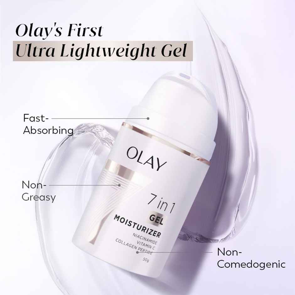 Olay 7in1 Ultra Light Gel Moisturizer | Fight 7 Signs of Aging with Niacinamide, Vit C, Collagen