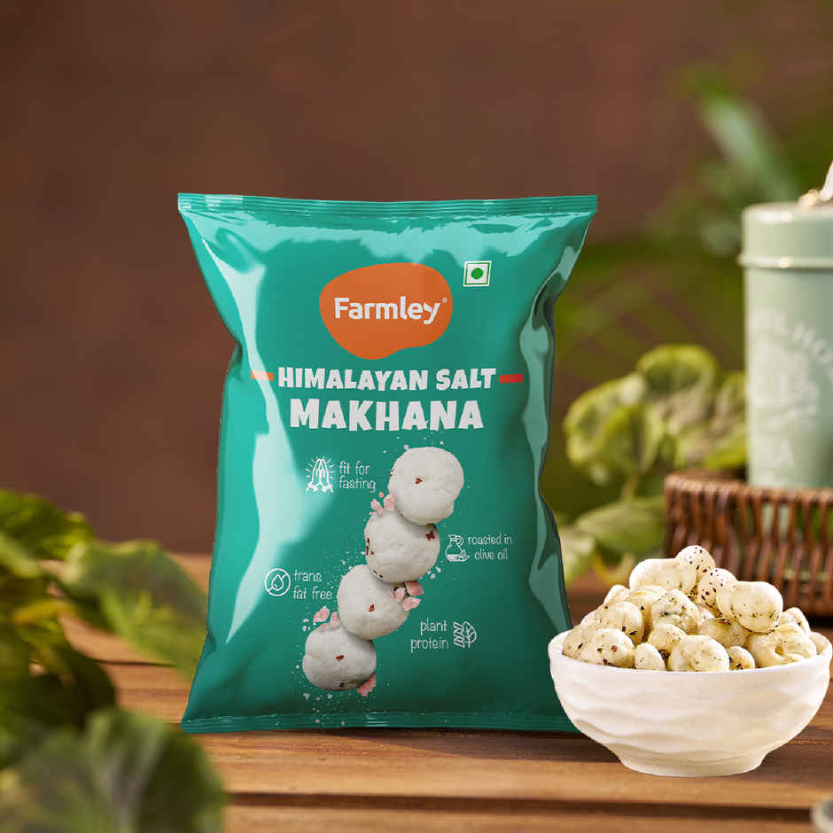 Farmley Himalayan Salted Makhana Roasted In Olive Oil Healthy Snacks