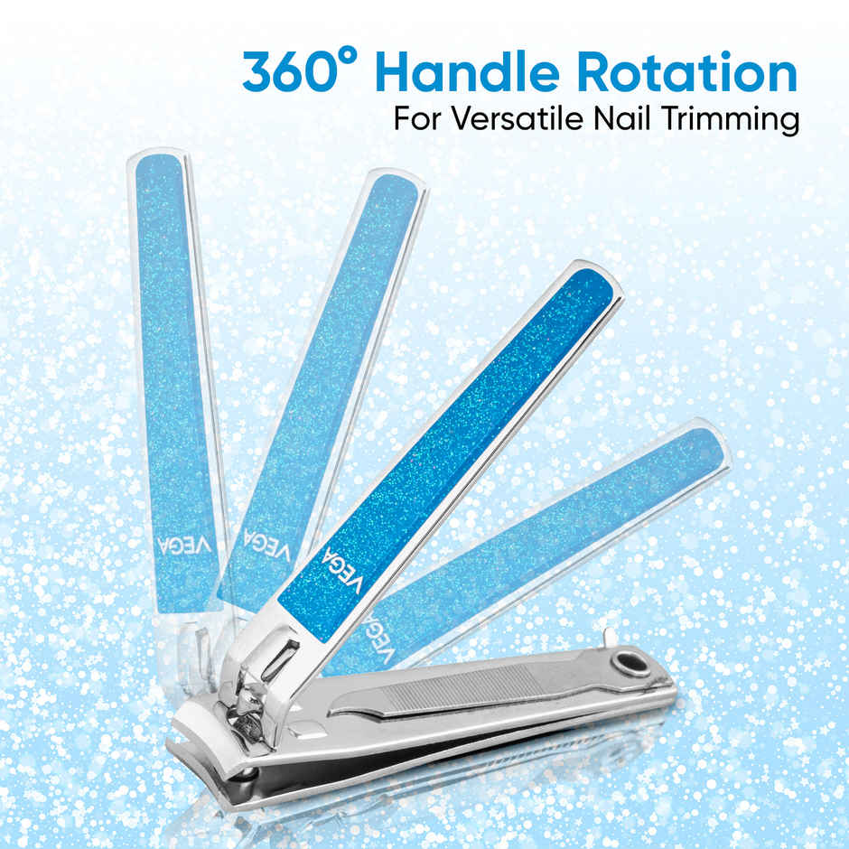 VEGA Large Nail Clipper, Glitter, Colour May Vary, (LNC-02)