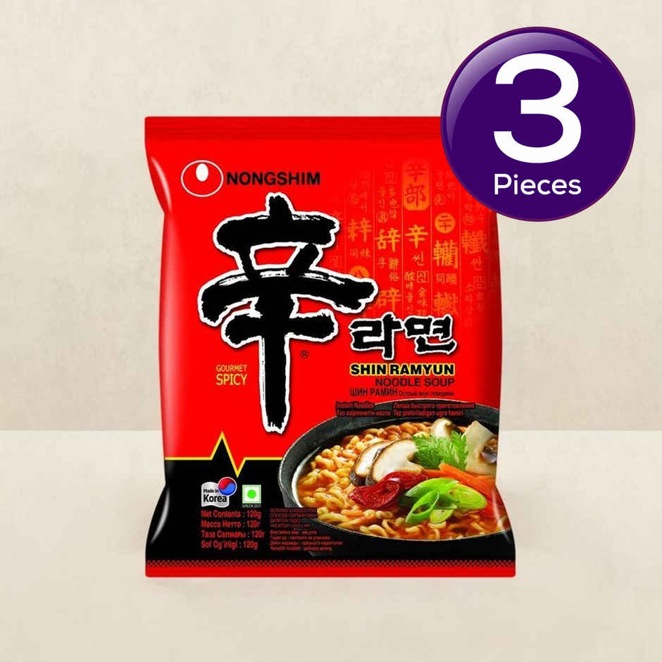 Korean Nongshim Shin Ramyun Noodle Soup Veg Combo