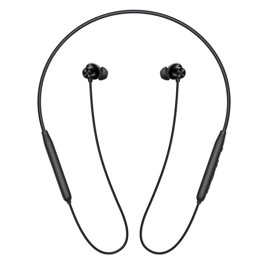 OnePlus Bullets Wireless Z2 ANC Bluetooth in Ear Neckband with Mic, 45dB Hybrid ANC, Bombastic Bass - 12.4 mm Drivers, 10 Mins Charge - 20 Hrs Music, 28 Hrs Battery - Black