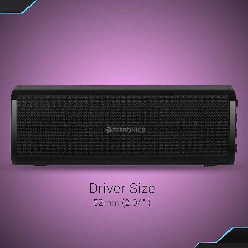 Zebronics Vita BT 10W Speaker Supporting USB, SD Card, AUX, FM, TWS & Call Function (Black)