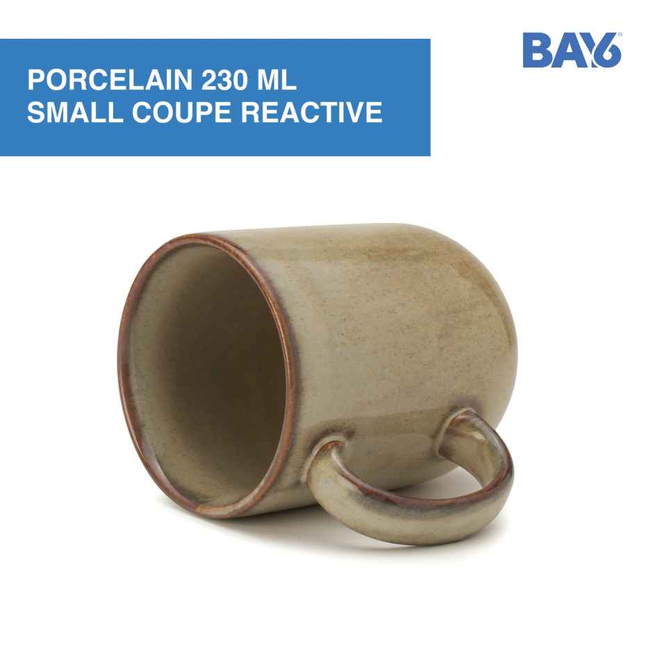 BAY6 Porcelain Coffee Mug Small Coupe 230 ml Reactive - 6 Pcs Set - Cotton