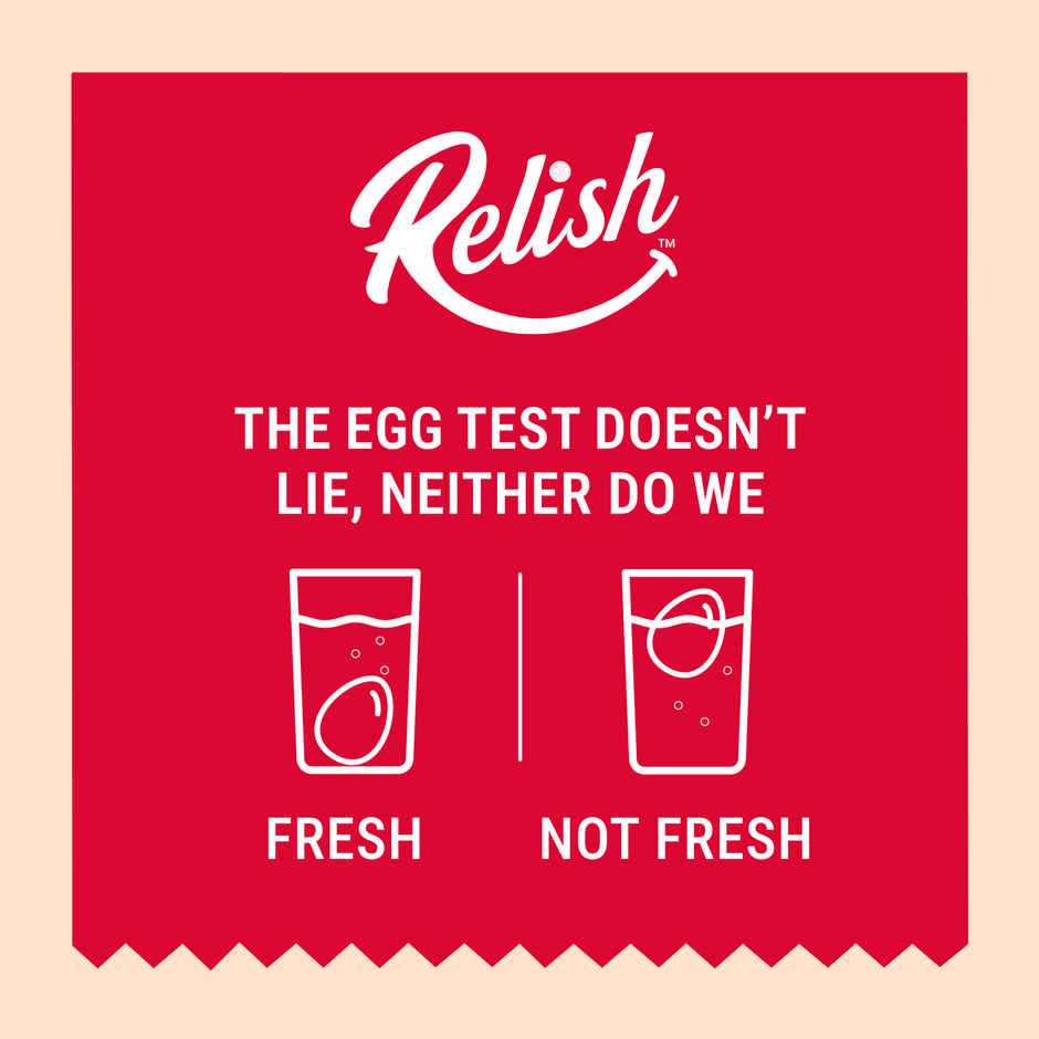 Relish White Eggs - Pack of 6