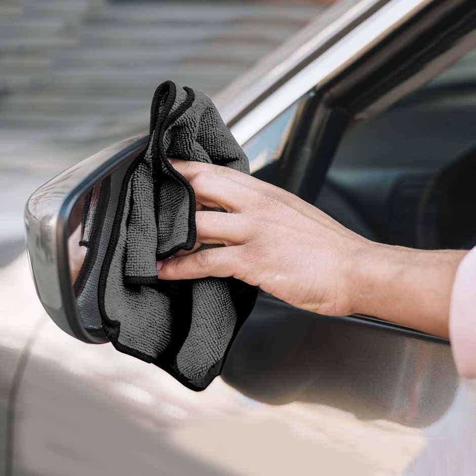 Autofy Multipurpose Microfiber Car Cleaning Cloth (Pack of 2) - Multicolor | 500 GSM | 40 cm x 40 cm