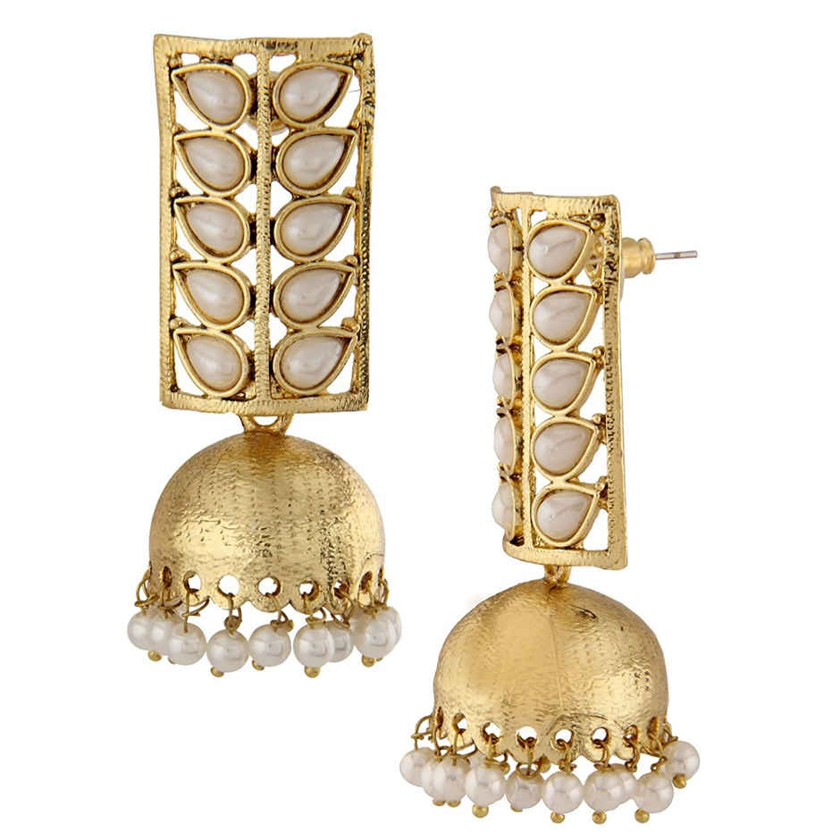 Shining Diva Fashion Traditional Pearl Stylish Jhumki/jhumka Earrings for Women and Girls | 8421er