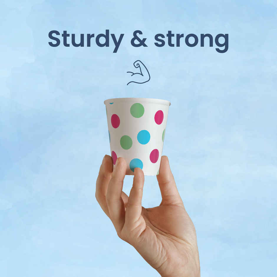 Disposable Printed Paper Cups | 200 ml | Origami