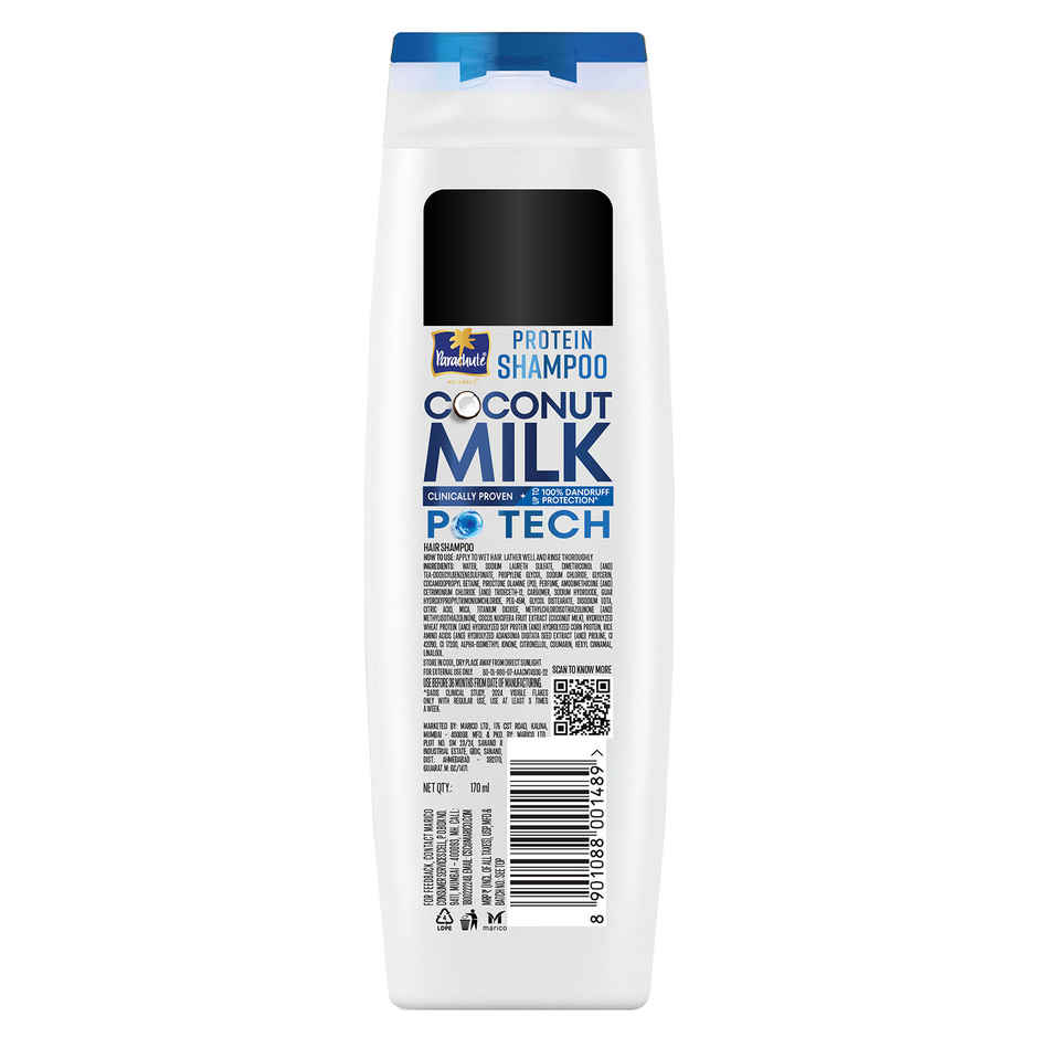 Parachute Advansed Anti-Dandruff Shampoo | Up to 100% Dandruff protection | Coconut Milk & PO Tech