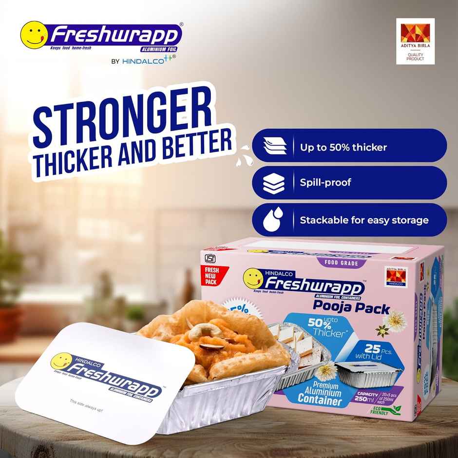 Freshwrapp Aluminium Containers - 250 ml