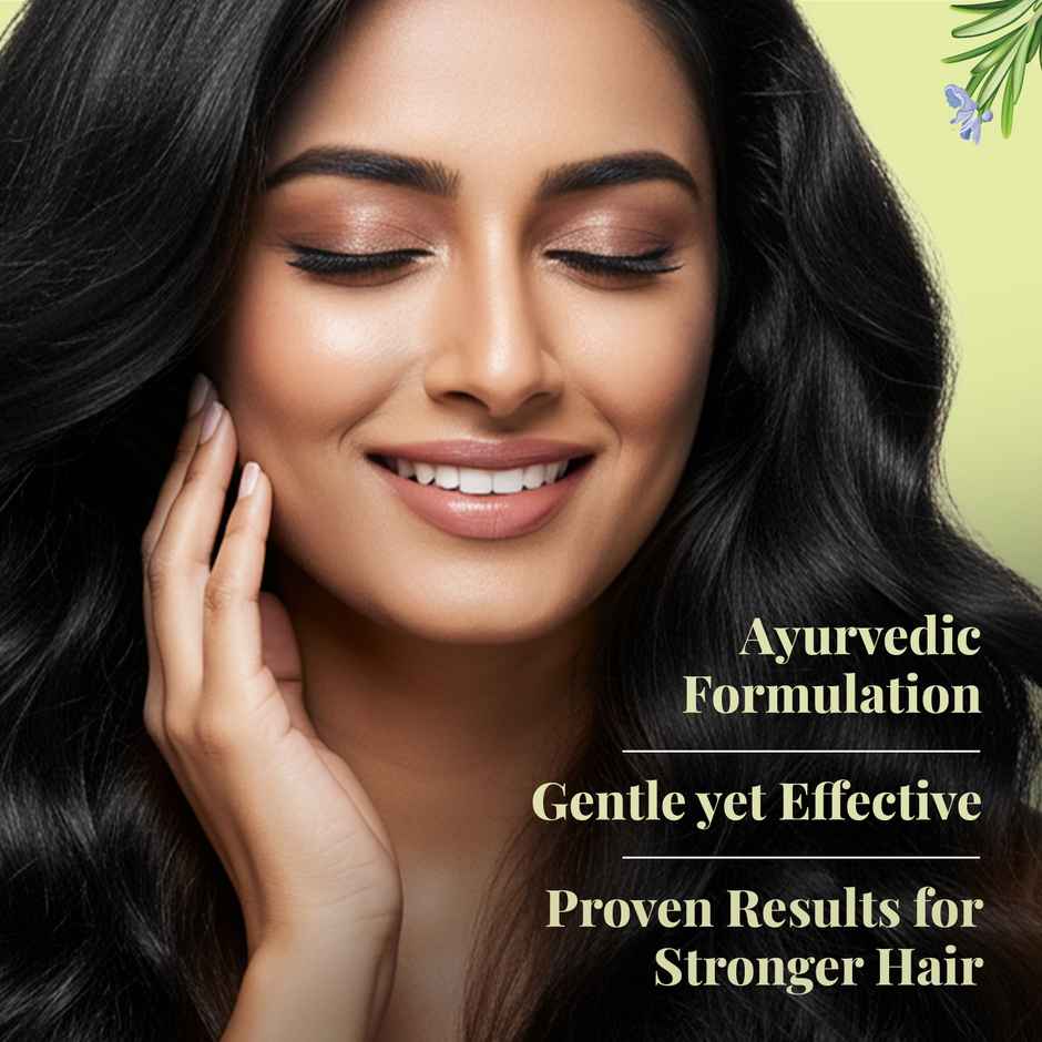 Just Herbs Anti Hairfall Shampoo with Rosemary & Amla  | 8X Hairfall Control