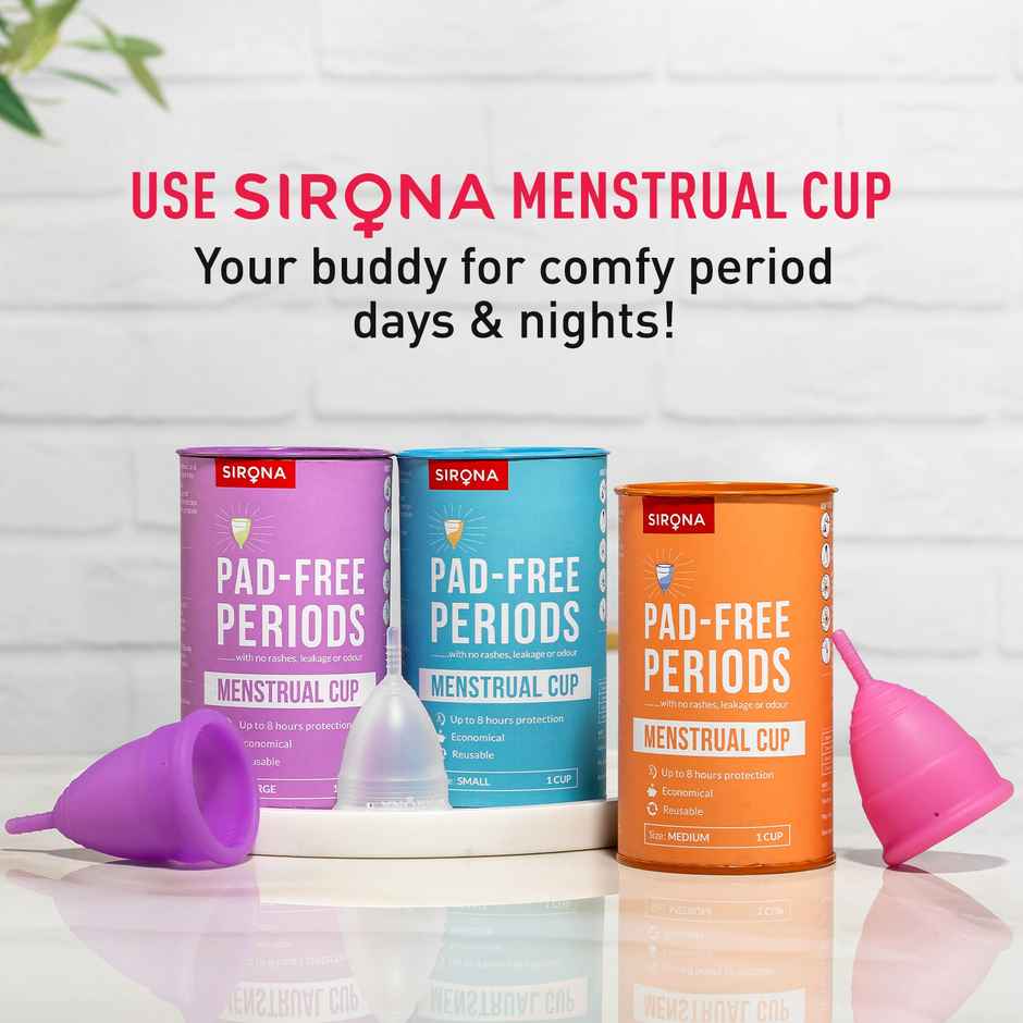 Sirona Reusable Menstrual Cup With Pouch - Medium