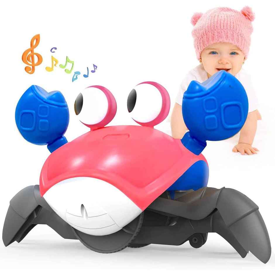Wembley Baby Toys Rechargeable Crawling Crab Toy For Kids - Pink