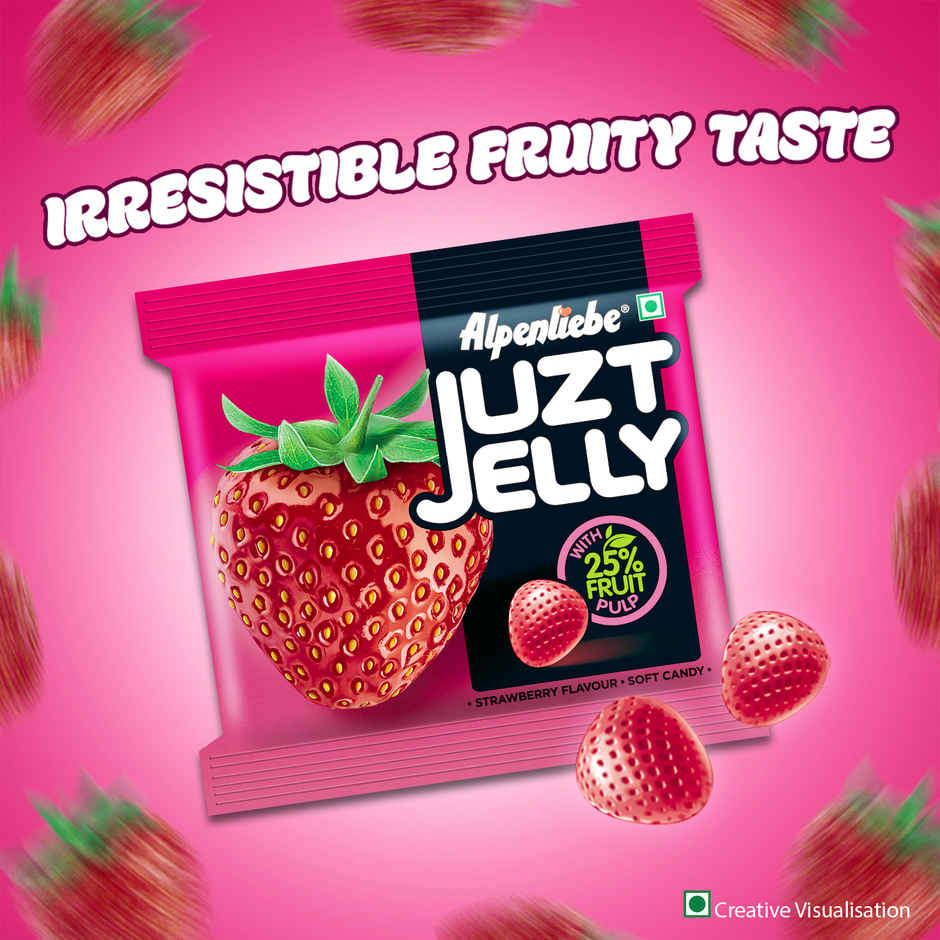 Alpenliebe Juzt Jelly Strawberry Soft Candy Pouch