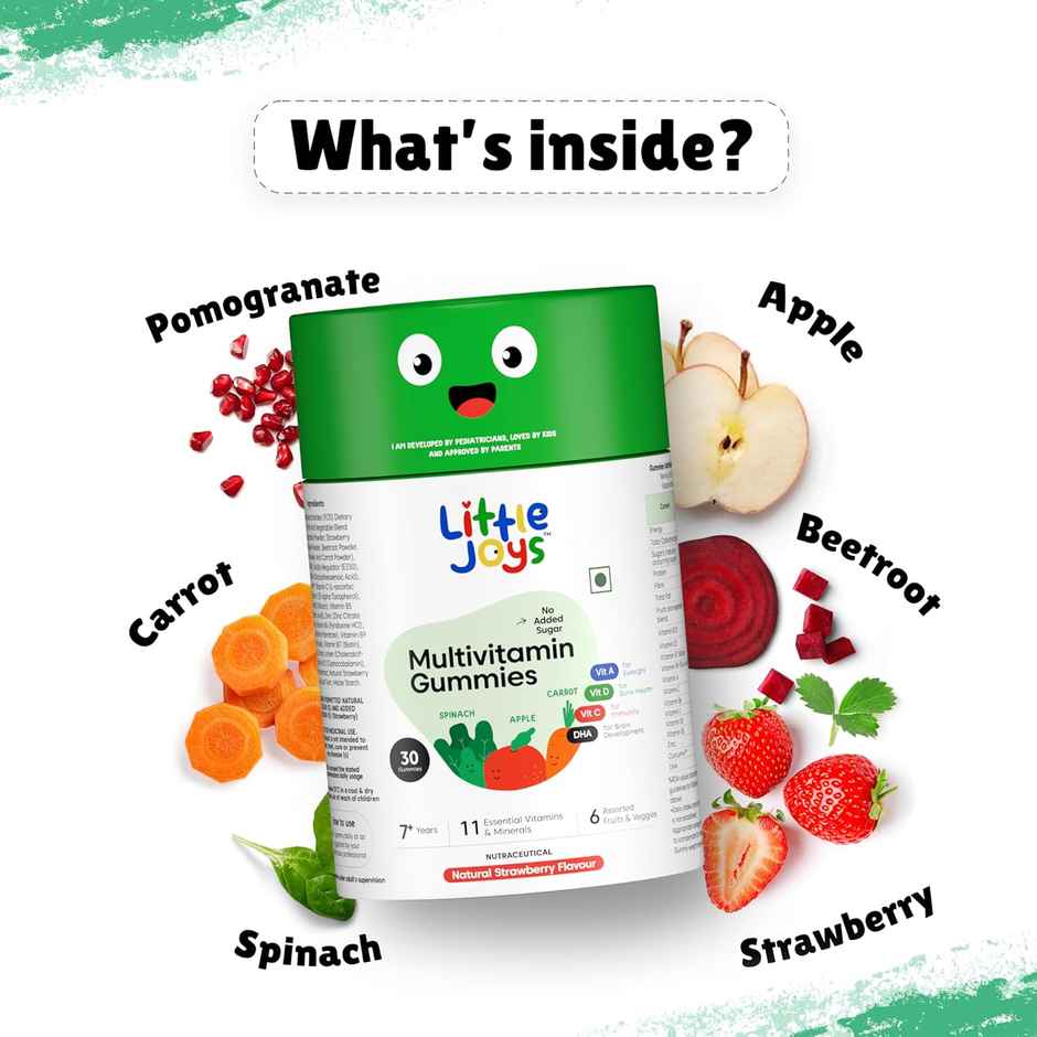 Little Joys Multivitamin Gummies (7-12 Years) - Strawberry Flavour Combo
