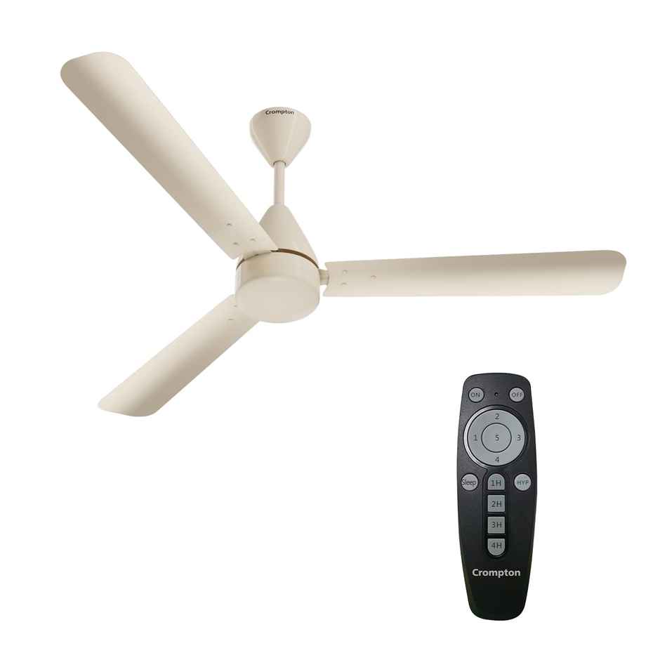 Crompton Energion Hyperjet BLDC Ceiling Fan,1200mm,Remote Control,BEE 5 Star Rated,Anti-Rust,Ivory