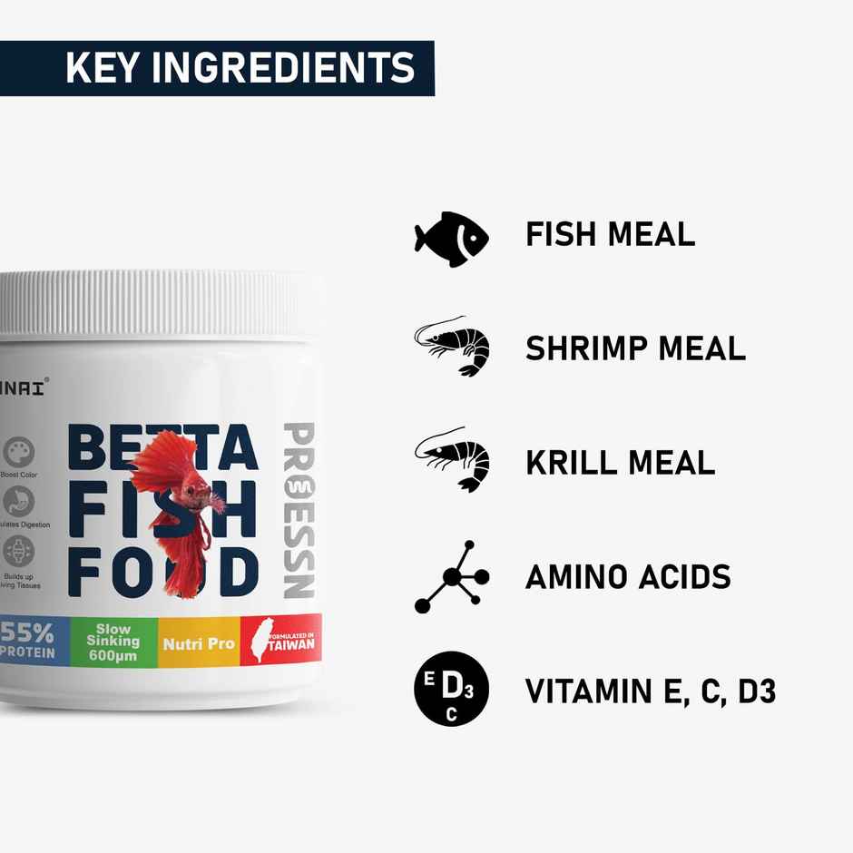 Tunai Betta Fish Food 600 Microns