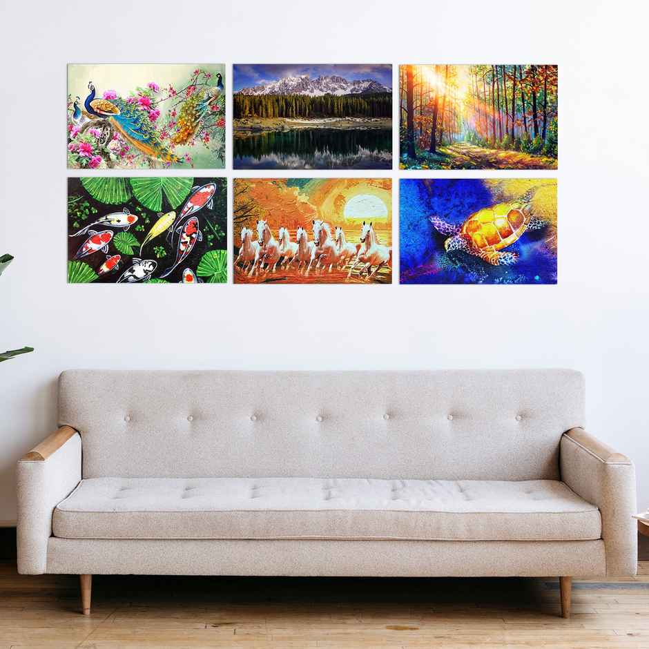 Paper Plane Design Vaastu Wall Poster | Set Of 6 | Size 12 x 18 Inch | D22