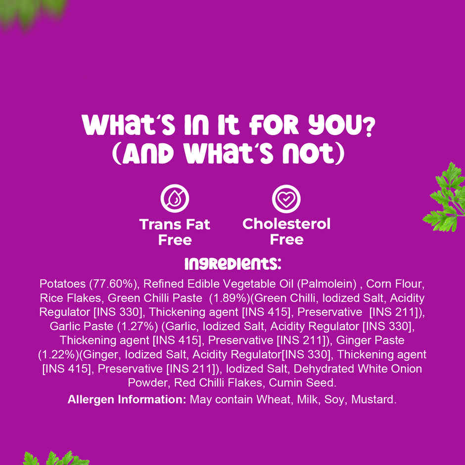 HyFun Aloo Tikki, Real Desi Taste, Potato Snack | Frozen
