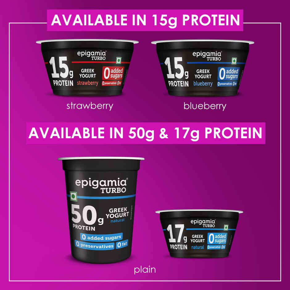 epigamia 15 g Protein Turbo Yogurt, Mixed Berries