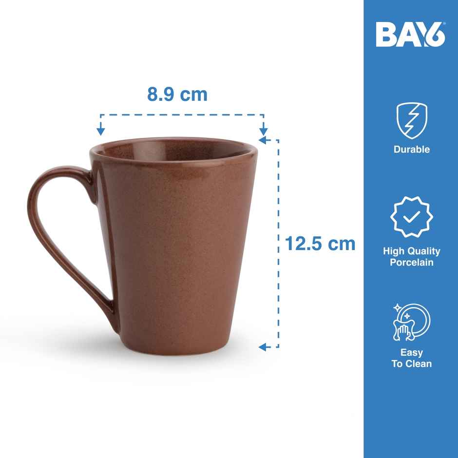 BAY6 Porcelain Coffee Mug Conical Coffee Mug 300ml Reactive - Amaco