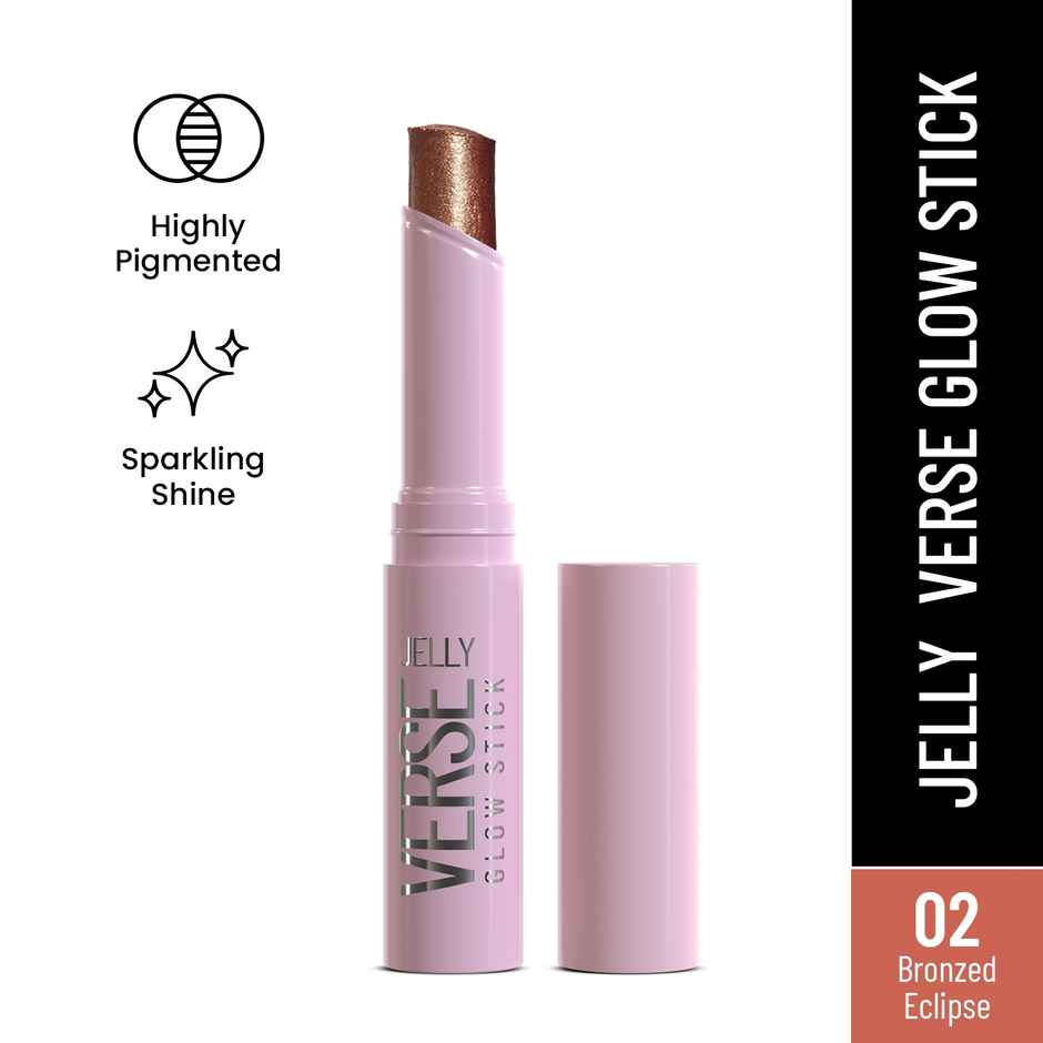 Swiss Beauty Jelly Verse Glow Stick | Rich Color | Crease-Proof | Sparkling Shine -2 Bronzed Eclipse