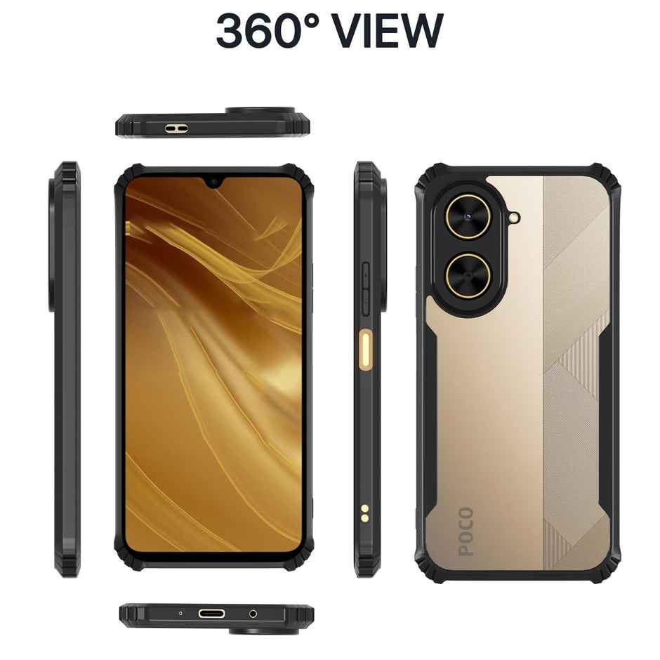 Artistque Case for Redmi A5 | Poco C71 4G Back Cover | Transparent Shockproof TPU Cover