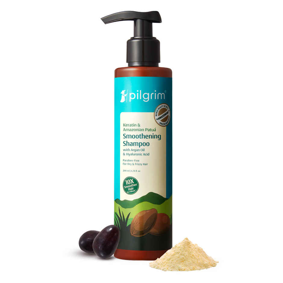Pilgrim Keratin & Amazonian Patua Smoothening Shampoo for Smooth, Frizzy & Shinier Hair