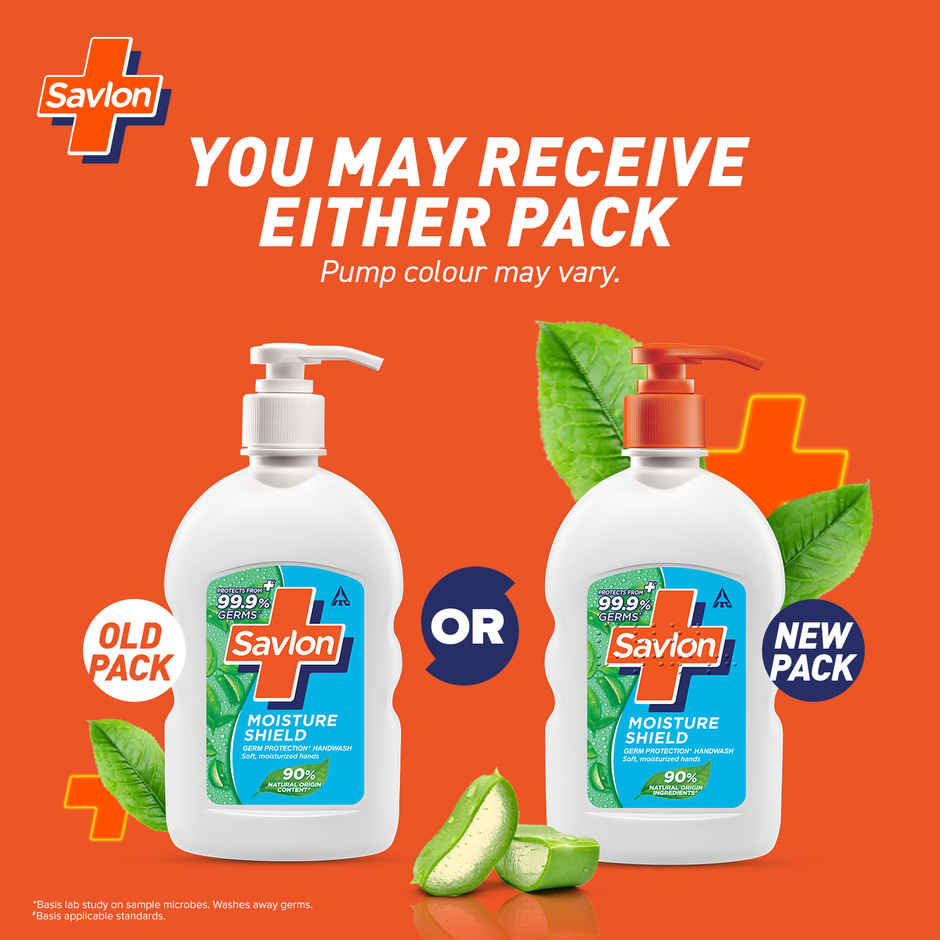 Savlon Moisture Shield Germ Protection Hand Wash (200ml) & Savlon Moisture Shield Germ Protection Hand Wash (650ml) Combo