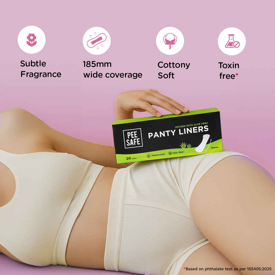 Pee Safe Aloe Vera Panty Liners | Extra Large | 20N