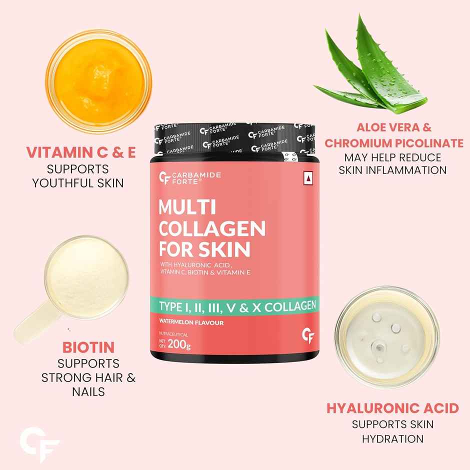Carbamide Forte Multi Collagen Supplements 5 Types of Marine Collagen Powder For Skin Supplements