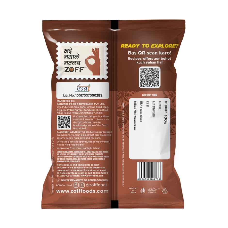 ZOFF Foods Whole Cumin Seeds - Jeera