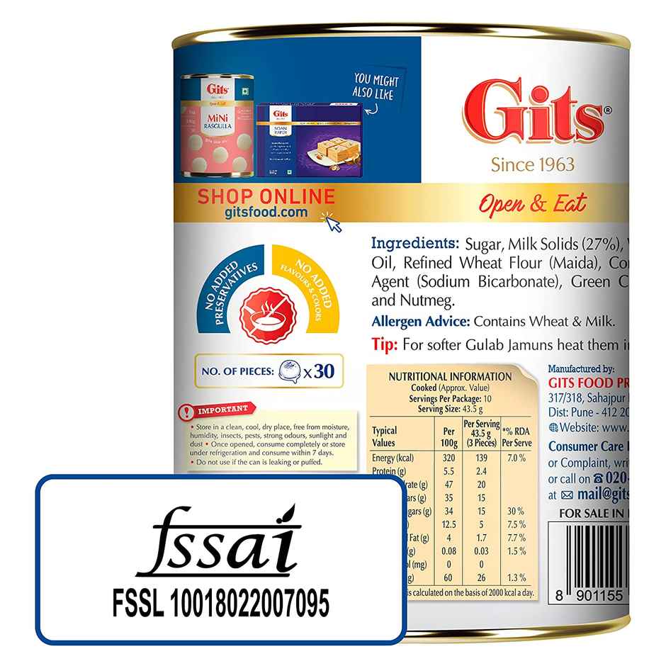 Gits Mini Gulab Jamun | Authentic Indian Sweet