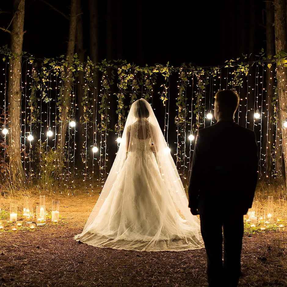 Party Propz Artificial Ivy Garland Fake Plants Vine Hanging Garland For Party Decoration With 80Led