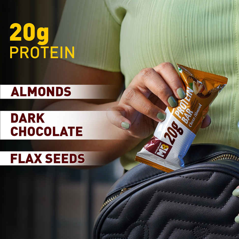 MuscleBlaze 20g Protein Bar (Choco Almond) Combo