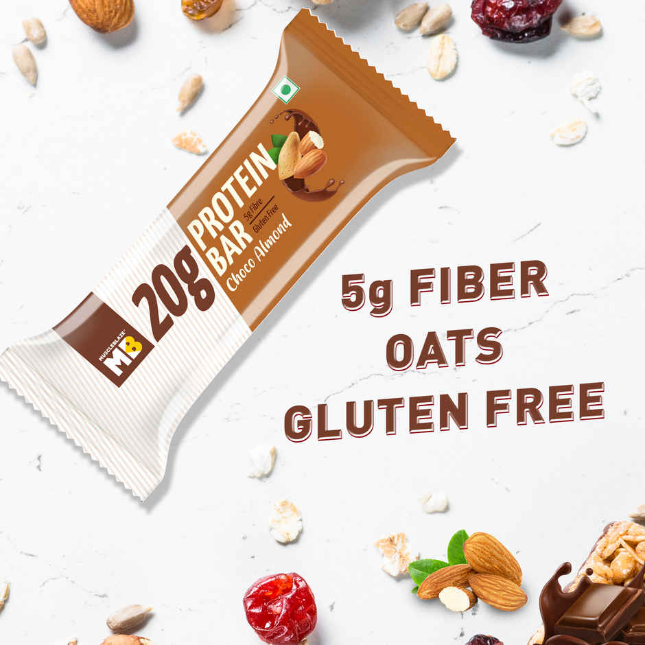 MuscleBlaze 20g Protein Bar (Choco Almond) Combo