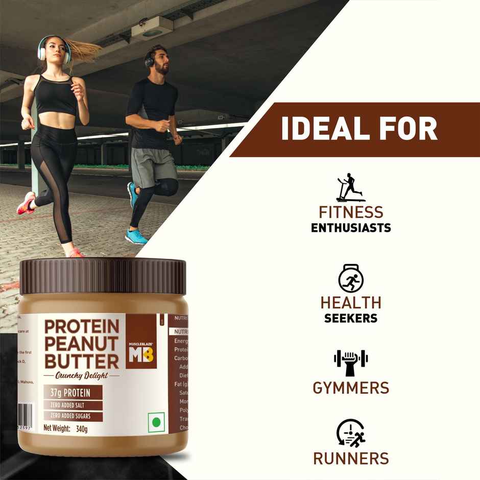 MuscleBlaze High Protein Natural Peanut Butter Crunchy Delight