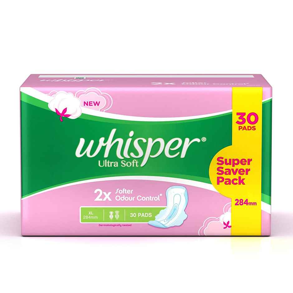Whisper Ultra Soft Air Fresh Sanitary Pads - XL