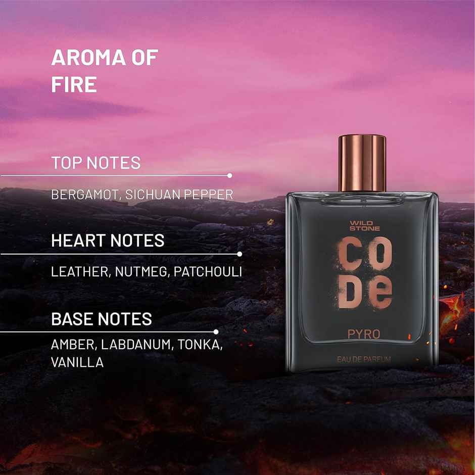 Wild Stone Code Pyro Eau De Parfum Bold Intense & Vibrant Fragrance Luxury Men Perfume