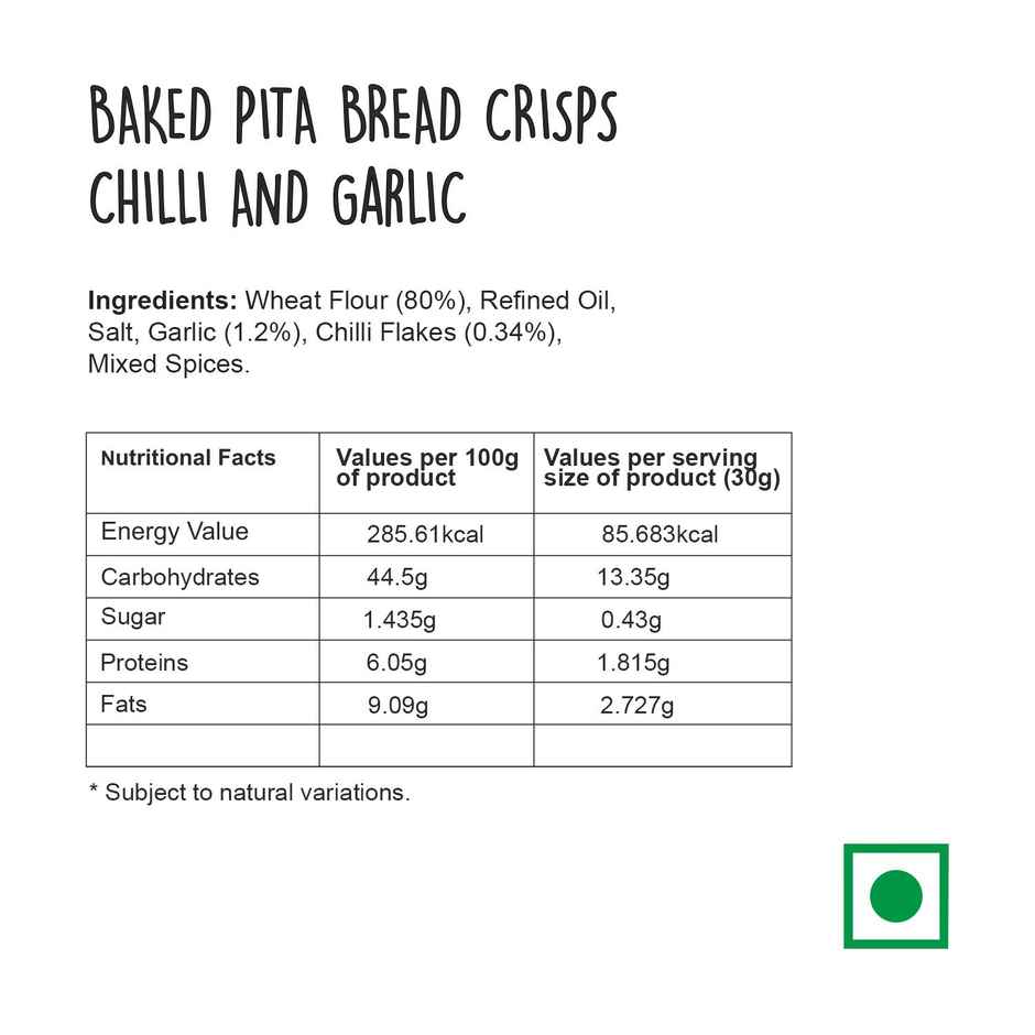 Wingreens Farms Baked Pita Chilly Garlic Bread