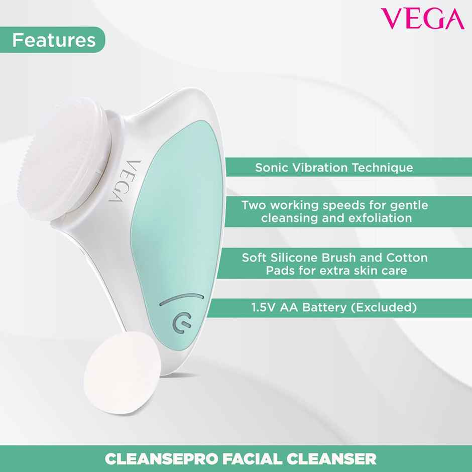 VEGA VHFC-03 Facial Cleanser & Massager - With Sonic Vibration Technique | Deep Cleansing