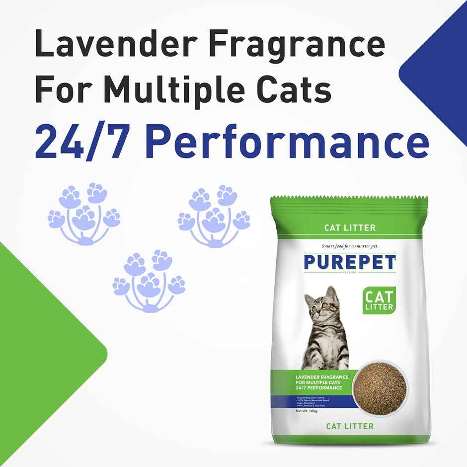 Purepet Clumping Lavender Fragrance Pet Cat Litter (For Multiple Cats)
