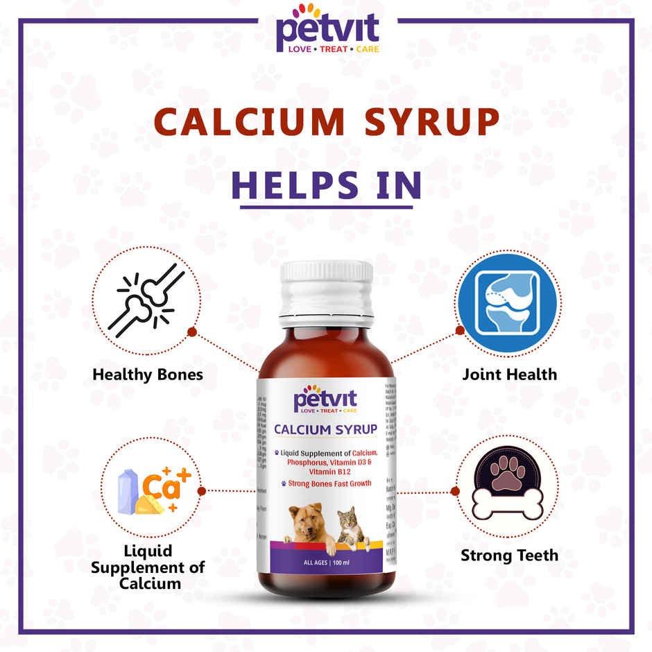 Petvit Calcium Syrup For Dog Stronger Bones