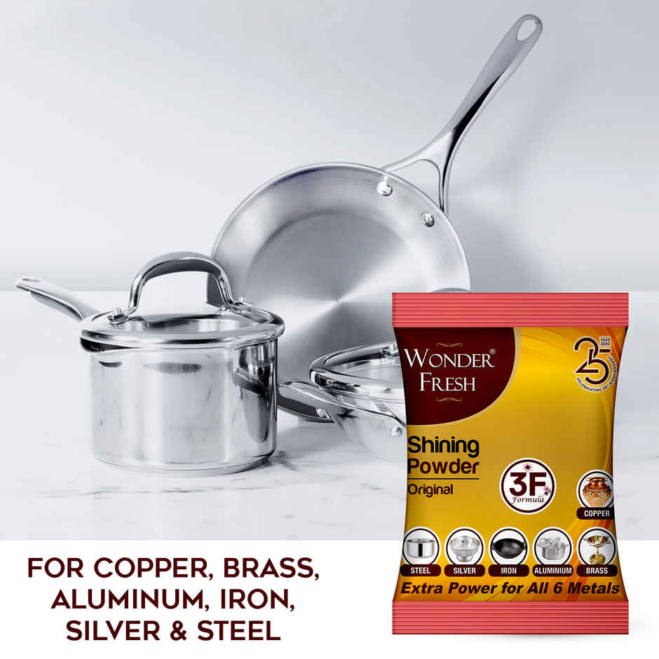 Wonder Fresh Shining Powder For Copper, Brass, Aluminium, Iron, Silver & Steel