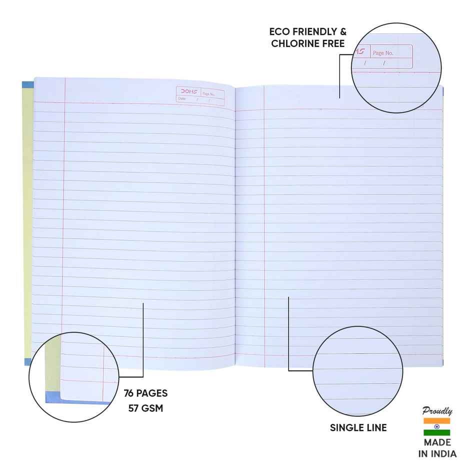 Doms Single Line (Cities Transportation Design) Note Book - (24 cm x 18 cm) Combo