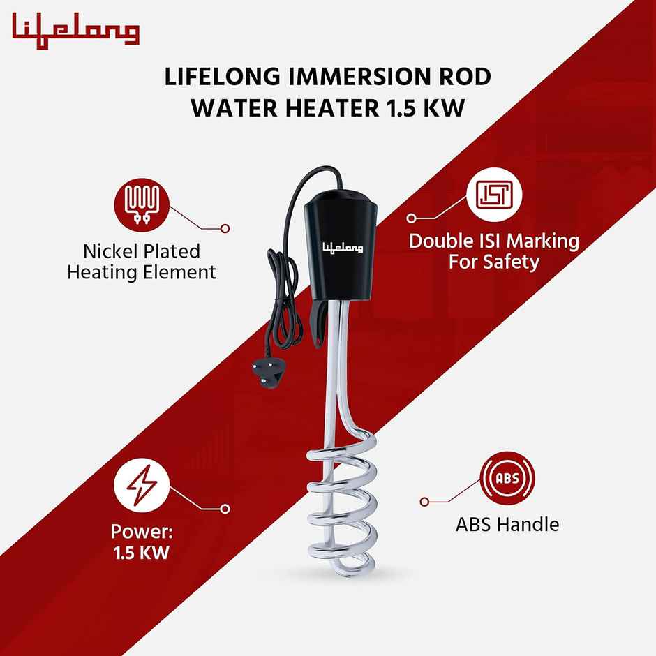 Lifelong Llimr01 Infinia Immersion Rod Water Heater - 1000 W | ISI Certified
