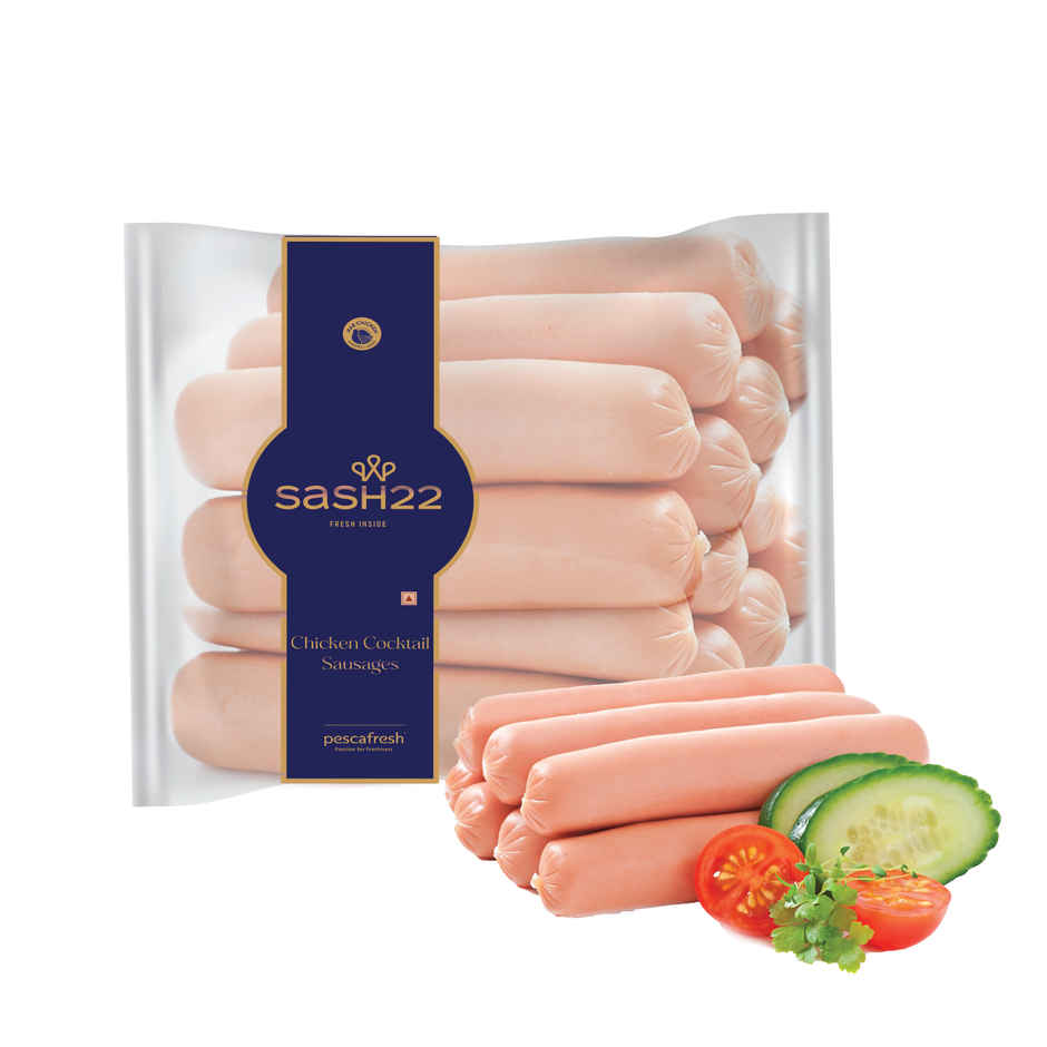 Sash22 Chicken Cocktail Sausage - Buy at ₹214 Online | Instant Delivery ...