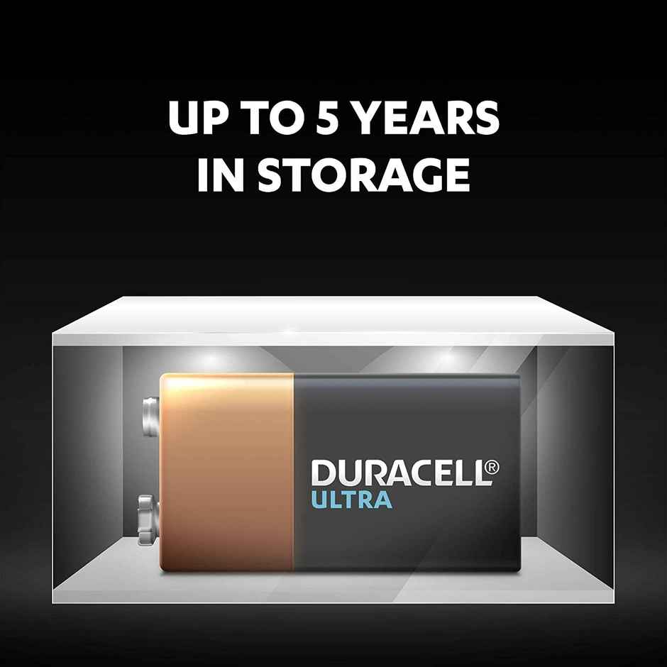 Duracell Ultra 9V Battery, Pack of 1, High-Drain Devices, Smoke Alarm, Radio, Smoke Detector